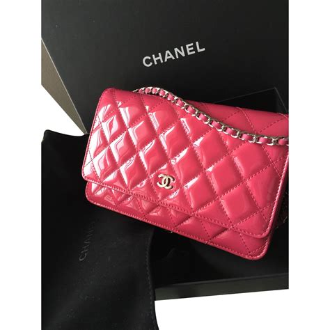 chanel wallet on chain denim|Chanel wallet black and pink.